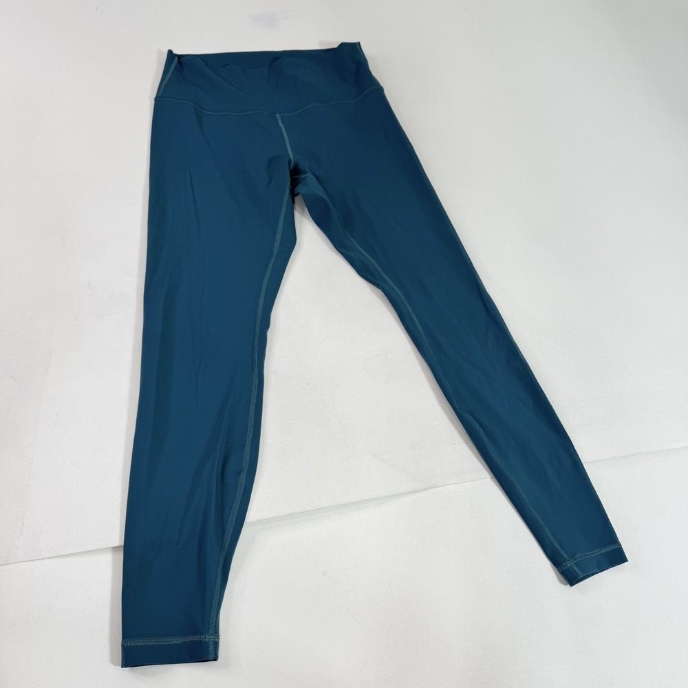 Lululemon Pants Womens 10 Blue‎ High Rise Yoga Leggings Athletic Gym LW5BT3S